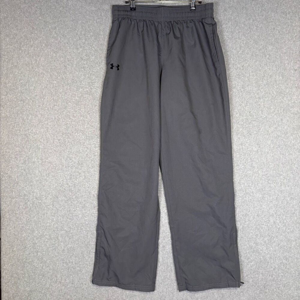 Vintage Under Armour Men's Size Large Heat Gear Grey Ankle Length Pants Athletic